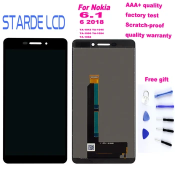 Starde ЖК-дисплей для Nokia 6,1 6 2018 TA-1043 TA-1045 TA-1050 TA-1054 TA-1068 ЖК-дисплей с сенсорным экраном В сборе Замена + Инструменты