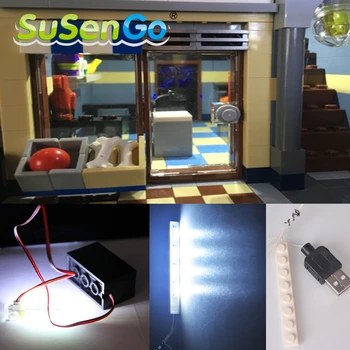 SuSenGo Светодиодный комплект с подсветкой для дома Аксессуары Строительные Блоки Модель Украшения Игрушки Набор