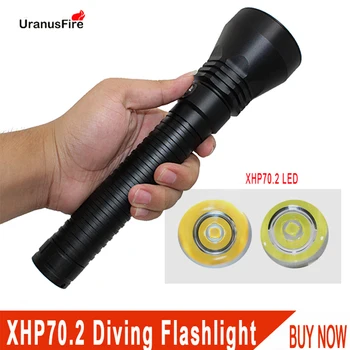 Uranusfire xhp70.2 фонарик для дайвинга 5000 люмен СВЕТОДИОДНЫЙ 26650 аккумулятор подводный светильник водонепроницаемая лампа новая версия xhp70