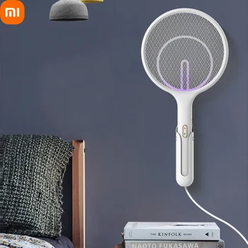 Xiaomi Электрический убийца от комаров с УФ-лампой, USB 1200 мАч, перезаряжаемый жучок, Летняя мухобойка, Ловушка для домашних насекомых, ракетка для насекомых