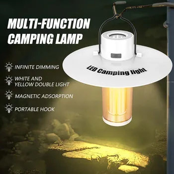 XPE Camping Light 320LM, 5 режимов, светодиодный фонарь для кемпинга Type-C USB, перезаряжаемый IPX4, водонепроницаемый для пеших прогулок, рыбалки, чрезвычайных ситуаций