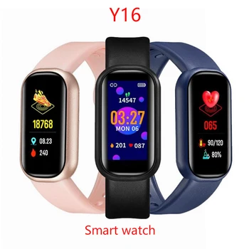 Y16 Смарт-Часы Smart Wristband IP65 Водонепроницаемый Смарт-браслет 0,96 Дюйма для Отслеживания Фитнеса Смарт-Часы для Повседневной носки PK X7 T500