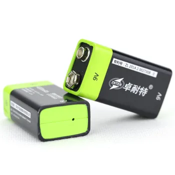 ZNTER 2ШТ S19 9V 600mAh USB, перезаряжаемая литиевая батарея для измерительных приборов камеры, 6F22, перезаряжаемая литиевая батарея