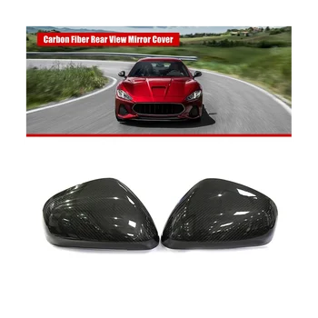 Автомобильная крышка зеркала заднего вида из углеродного волокна для Maserati Gran Turismo и Gran Cabrio Quattroporte в стиле дополнения к зеркальным колпачкам