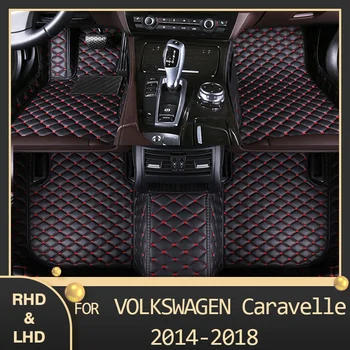 Автомобильные коврики MIDOON для Volkswagen Caravelle 2014 2015 2016 2017 2018 Пользовательские автоматические накладки для ног автомобильный ковер