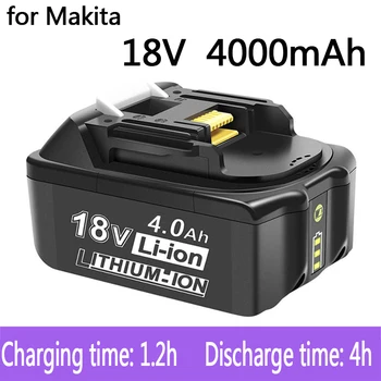 Аккумуляторные электроинструменты makita 18V 4000mAh Аккумулятор makita со светодиодной литий-ионной заменой LXT BL1860B BL1860 BL1850