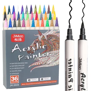 Акриловый маркер, двуглавая маркировочная ручка, двойной наконечник, мягкая ручка, акриловая кисть, многоцелевая акриловая художественная кисть
