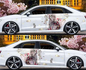 аниме Inuyasha, автомобильные боковые графические наклейки, высококачественные виниловые комиксы, подходящие для большинства транспортных средств, наклейки на автомобиль, наклейки с комиксами