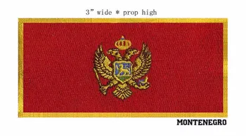 Армейский значок Черногории, вышитая железом нашивка на флаге, 3 