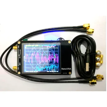 Батарея + металлический экран NanoVNA Векторный сетевой анализатор 50 кГц-900 МГц сенсорный экран коротковолновый MF HF VHF UHF антенный анализатор SWR