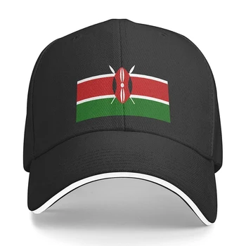 Бейсболка Унисекс с флагом Кении, подходит для мужчин и женщин, Регулируемая шляпа для папы, кепка для сэндвича