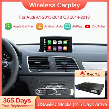 Беспроводной Apple CarPlay для Audi A1 2013-2018, Q3 2014-2018, с функциями Android Auto Interface Mirror Link AirPlay Car Play