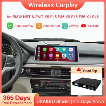 Беспроводной CarPlay для BMW NBT, EVO X5 F15 F85 X6 F16 F86 2014-2020 X1 F48 2016-2020 с Android Auto Mirror Link AirPlay Car Play