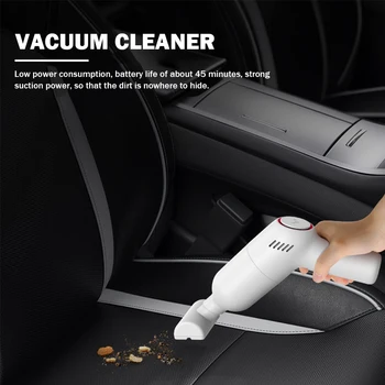 Беспроводной Автомобильный пылесос Мощный ручной пылесборник 120 Вт USB Перезаряжаемый для бытовой уборки автомобилей