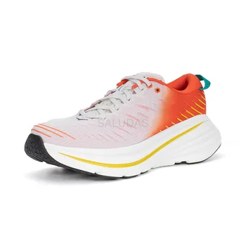 Брендовые спортивные кроссовки Bondi X для мужчин и женщин с логотипом, легкая теннисная обувь на эластичной платформе, Уличные дорожные кроссовки для бега трусцой