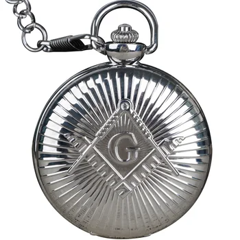 Британский масонский знак, Серебряные кварцевые Карманные часы, Большое Повседневное Ретро Модное Ожерелье, ювелирные изделия Для мужчин и женщин reloj de bolsillo