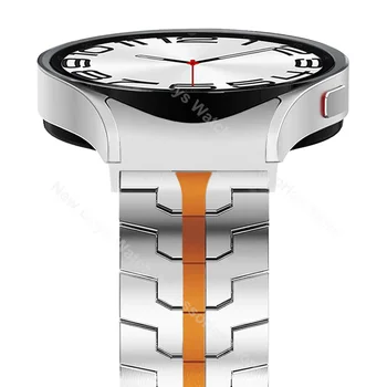 Быстросъемный роскошный ремешок для Samsung Galaxy Watch 6 Classic 47 мм 43 мм 40 44 мм 4 5 Pro 45 мм 42 46 мм браслет из нержавеющей стали без зазоров