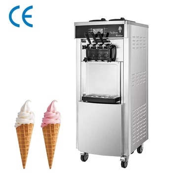 Вертикальная машина для приготовления мягкого мороженого 110 В 220 В с настольным хладагентом Коммерческая машина 220,110 В /50,60 Гц