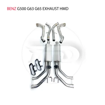 Выпускная система HMD из нержавеющей Стали С водосточной трубой и обратным клапаном Подходит для электронного клапана модификации Benz G500 G63 G65