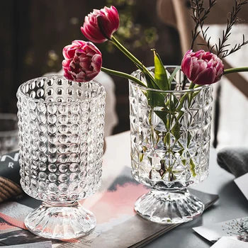 Высокая стеклянная ваза для цветов, дизайнерский кристалл, роскошная эстетическая напольная белая ваза, Большая настенная черная ваза для цветов Floreros, украшение для дома