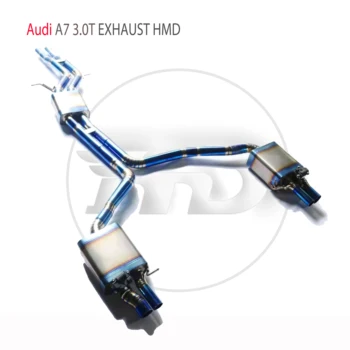 Выхлопная система из титанового сплава HMD подходит для Audi A6 A7 3,0T Автоматической Модификации электронного клапана Catback Pipe