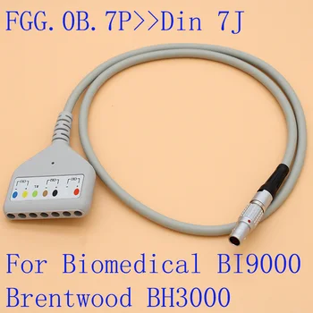 Двухтактный самоблокирующийся кабель FGG.0B.7P для многорычажной магистрали ЭКГ Холтера по стандарту din 7 для биомедицинских приборов BI9000/Brentwood BH3000.
