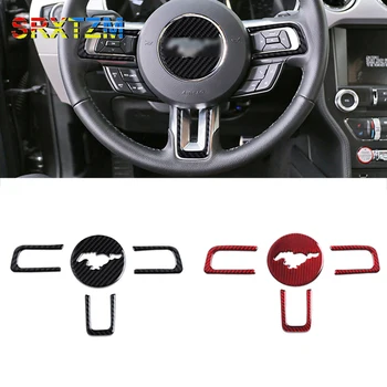 Декоративная наклейка На Руль Автомобиля Из Углеродного волокна Для Ford Mustang 2015-2019