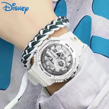 Детские Спортивные часы Disney с Микки Маусом и двойным дисплеем, наручные часы Унисекс для мальчиков и девочек, студенческие часы с ретранслятором Relogios Masculino