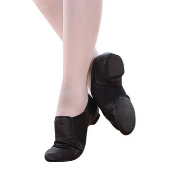 Джазовые танцевальные туфли из натуральной кожи, коричнево-черная джазовая обувь на нескользящей подошве, Высококачественные танцевальные кроссовки для взрослых Для девочек и женщин