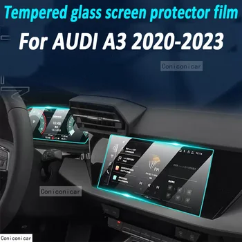 Для AUDI A3 2020 2022 2023 GPS Навигация Мультимедийный Экран Защитная Пленка Из Закаленного Стекла Автоаксессуары Предотвращают Царапины
