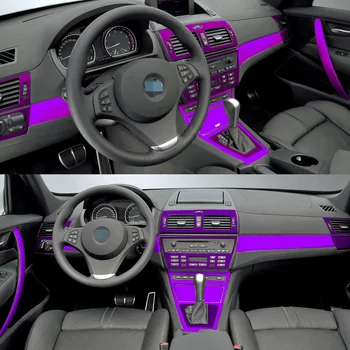 Для BMW X3 E83 2003-2010 Внутренняя Центральная Панель Управления Дверной Ручкой Украшает Стильные Автомобильные Аксессуары 3D/5D Наклейки Из Углеродного волокна