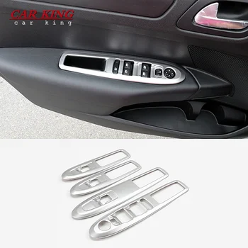 Для Citroen C4 2016 Автомобильный стеклоподъемник с Электроприводом Переключатель Украшения Отделка интерьера ABS Матовый аксессуары для укладки автомобилей