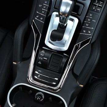 Для Porsche Cayenne 2011-17 Автомобильные аксессуары Центральная консоль Коробка переключения передач Панель с блестками декоративная полоса отделка автомобиля Наклейка