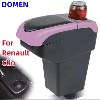 Для Renault Clio 3 автомобильный Подлокотник Renault Captur Clio III Коробка для хранения Подлокотник коробка подстаканник пепельница USB Автомобильные аксессуары