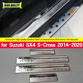 Для Suzuki SX4 S-Cross S Cross 2014-2018 2019 2020, Нержавеющие Пороги, Защита от удара, Защита Педали, Аксессуары для укладки Автомобилей