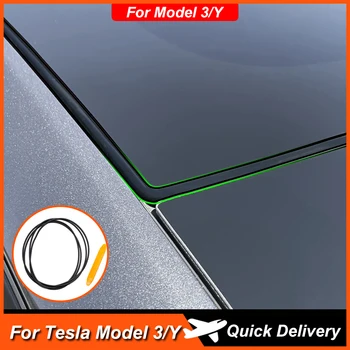 Для Tesla модель 3 Модель Y Уплотнительная прокладка люка в крыше резиновая уплотнительная прокладка для мансардного окна Комплект для шумоподавления от ветра автомобильные аксессуары для защиты от пыли