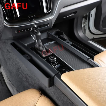 Для Volvo XC60 2018-2023 Органайзер на центральной консоли, Слот для сиденья, ящик для хранения, Центральный автомобильный Аккуратный Упорядоченный С USB-аксессуарами