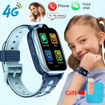 для Xaomi Mijia Детские Смарт-Часы Детский Видеозвонок GPS SOS SIM Спортивный Браслет-Будильник 4G Детские Умные Часы для Android IOS