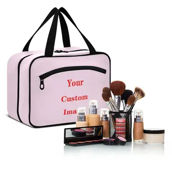 Дорожные сумки для макияжа, женские сумки с индивидуальным изображением, водонепроницаемая косметичка, Органайзер для туалетных принадлежностей, подвесная сумка для хранения сухих и влажных вещей