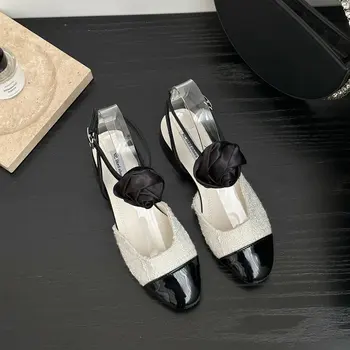 Женская обувь 2023, Новый Модный Дизайн, Женские Босоножки во французском Стиле, Офисная Женская Повседневная Обувь для прогулок, Sandalias Mujer на Высоком Каблуке