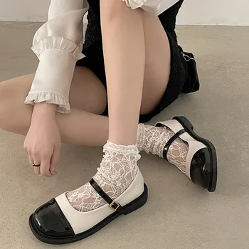 Женская обувь Mary Jane в Винтажном Стиле Для девочек в стиле Лолиты, Японский Стиль, Студенческая Обувь в Британском Стиле Из лакированной кожи, Zapatos De Mujer