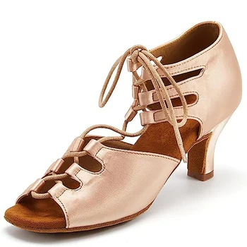 Женская обувь для латиноамериканских танцев, танцевальные сандалии для танго, летние новые профессиональные танцевальные туфли национального стандарта с мягкими ремешками