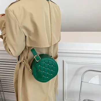 Женская сумочка 2023, Новая Модная Простая круглая сумка на одно плечо, сумки-мессенджеры