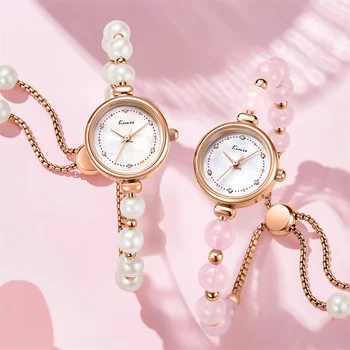 Женские часы KIMIO, Модные Высококачественные Часы с Натуральным перламутром, Браслет, Кварцевые Часы, Японский Механизм, Наручные Часы, Подарки