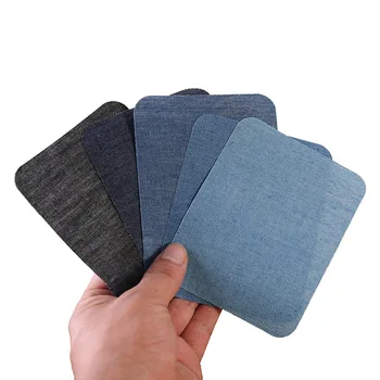 Заплатки из ткани 5 цветов, аппликации из железа (с клеевой обратной стороной), заплатки для ремонта локтей, джинсовая одежда и джинсовые брюки