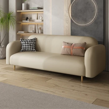 Защита от царапин, Кожаный диван, водонепроницаемый, Минималистичное Эргономичное Кресло, диван для гостиной, Напольный диван, Мебель для дома Soggiorno