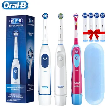 Звуковые Электрические Зубные щетки Oral B Rotation Pro-Health Зубная щетка для отбеливания зубов взрослых и детей Smart Tooth Brush 4 Насадки