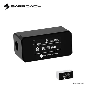 Измеритель температуры компьютера BARROWCH, Изготовленный на Заказ OLED-Расходомер для сборки жидкостного контура, Система контроля термометра, FBFT07