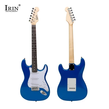 ИРИН 39-дюймовая электрогитара, 6 Струн, 22 лада, Электроакустическая гитара, корпус из липы, Профессиональная электрогитара синего цвета