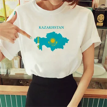 Казахстанские футболки, женские футболки с мангой харадзюку, женская одежда с комиксами